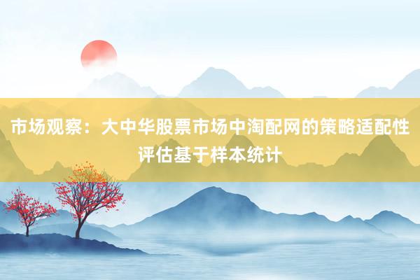 市场观察：大中华股票市场中淘配网的策略适配性评估基于样本统计