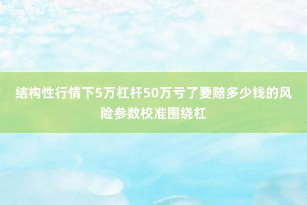 结构性行情下5万杠杆50万亏了要赔多少钱的风险参数校准围绕杠
