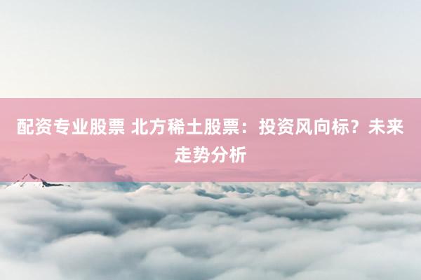 配资专业股票 北方稀土股票：投资风向标？未来走势分析